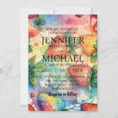 Rainbow Aardbeien Uitnodigingen voor het Huwelijk (Voorkant)