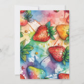 Rainbow Aardbeien Uitnodigingen voor het Huwelijk (Achterkant)