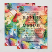 Rainbow Aardbeien Uitnodigingen voor het Huwelijk (Voorkant / Achterkant)