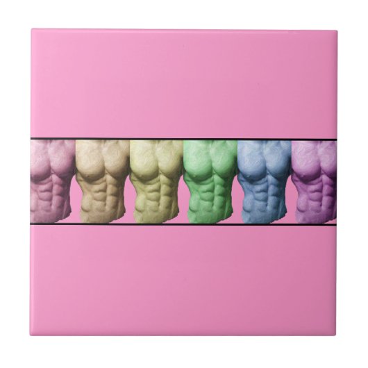 Rainbow Abs Tegel- Roze Tegeltje (Voorkant)