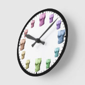 Rainbow Abs Wall Clock Ronde Klok (Hoek)