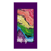 "Rainbow" Abstract Art Safe Space Paars Poster (Voorkant)