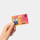 Rainbow Abstract Business Foto-identificatie ID Badge (Handheld)