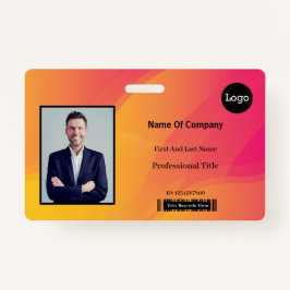 Rainbow Abstract Business Foto-identificatie ID Badge