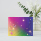 Rainbow Abstract Fairleight Butterflies Sparkles Briefkaart (Staand voorkant)