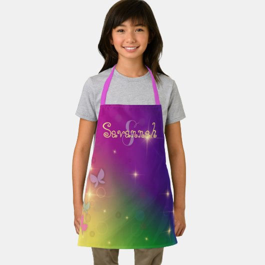 Rainbow Abstract Fairleight Butterflies Sparkles Schort (Insitu)