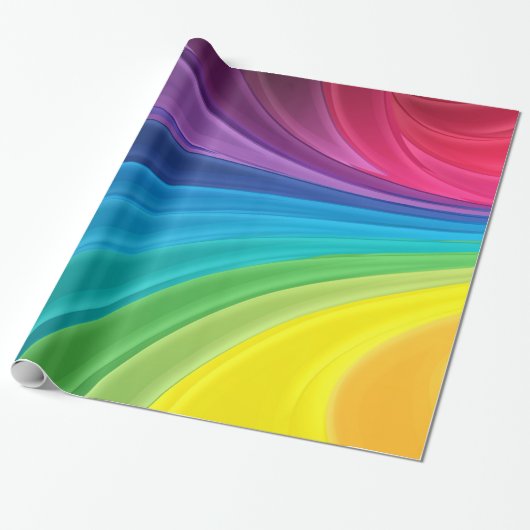 Rainbow Abstract Gift Wrapping paper Cadeaupapier (Uitgerold)