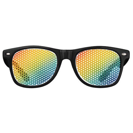 rainbow abstract gradient party sunglasses retro zonnebril (Voorkant)