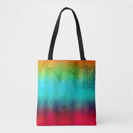 Rainbow Abstract Grunge Tote Bag (Voorkant)