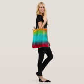 Rainbow Abstract Grunge Tote Bag (Op model)