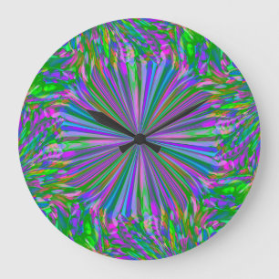 Rainbow Abstract Liquid Art van Heva Weva Grote Klok