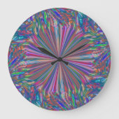 Rainbow Abstract Liquid Art van Heva Weva Grote Klok (Voorkant)