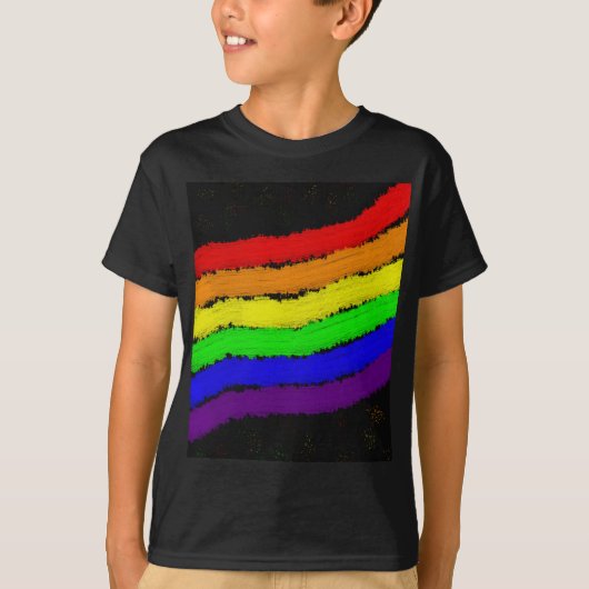 Rainbow abstract ontwerp van Moma T-shirt (Voorkant)