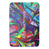Rainbow Abstract Paint Swirls Badmat (Voorkant Verticaal)