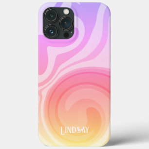 Rainbow Abstract Pas Naam pastel Uniek aan Case-Mate iPhone Case
