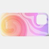 Rainbow Abstract Pas Naam pastel Uniek aan Case-Mate iPhone Case (Achterkant (horizontaal))