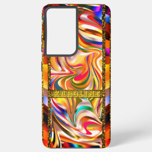 Rainbow Abstract Swirl Trends Samsung Galaxy Hoesje