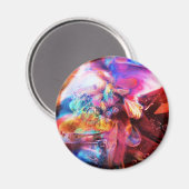 Rainbow Abstracte Boro glasmagneet Magneet (Voorkant / Achterkant)