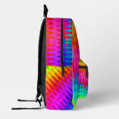 Rainbow Abstracte kleurengolven Bedrukte Rugzak (Links)