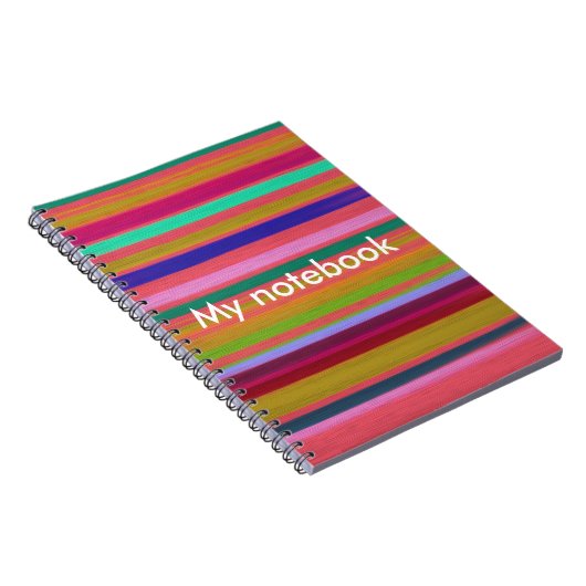 Rainbow abstracte strepen die aanpasbaar zijn voor notitieboek (Rechterzijde)