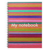 Rainbow abstracte strepen die aanpasbaar zijn voor notitieboek (Voorkant)