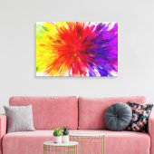 Rainbow Abstracte verfkunststofstijl digitale kuns Canvas Afdruk (Insitu (Woonkamer))