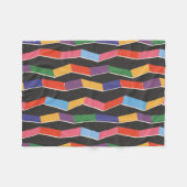 Rainbow abstracte zzag naadloos patroon, handpai fleece deken (Voorkant (Horizontaal))