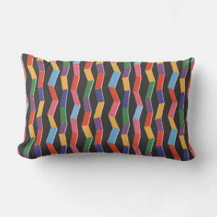 Rainbow abstracte zzag naadloos patroon, handpai kussen