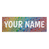 Rainbow-achtergrond - Pas uw eigen achtergrond aan Naambadge (Voorkant)