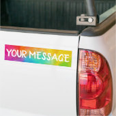 Rainbow-achtergrond - Pas uw eigen Bumper S aan Bumpersticker (Op Truck)