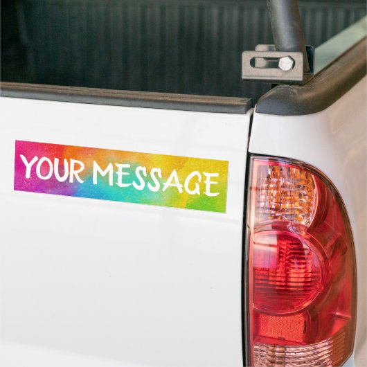 Rainbow-achtergrond - Pas uw eigen Bumper S aan Bumpersticker (Op Truck)