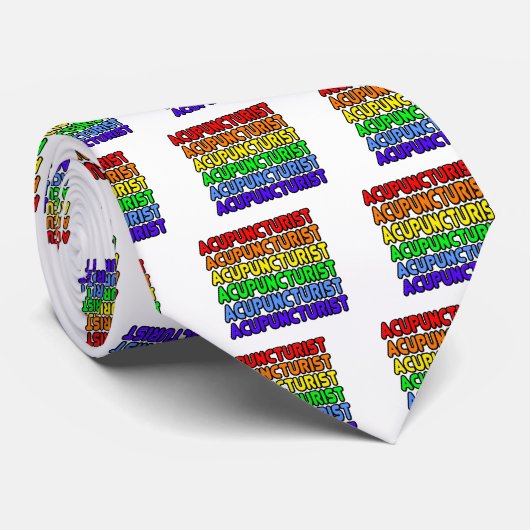 Rainbow Acupuncturist Stropdas (Opgerold)