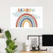 Rainbow Ademhaling Mindful Ademhaling Poster (Thuiskantoor)