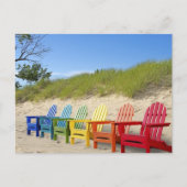 Rainbow Adirondack Strandstoelen Briefkaart (Voorkant)