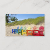 Rainbow Adirondack Strandstoelen Visitekaartje (Voorkant)