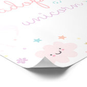 Rainbow Adopteer een eenhoorn verjaardagsfeestje Poster (Hoek)