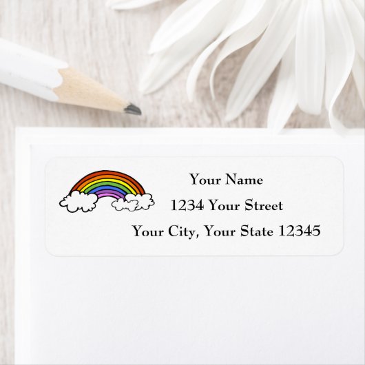 Rainbow-adreslabel Etiket (Insitu)