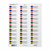 Rainbow-adreslabel Twee laatste namen Etiket (Full Sheet)