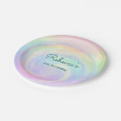 Rainbow Aesthetische pasta's 1 ste verjaardag Papieren Bordje (Gekanteld)