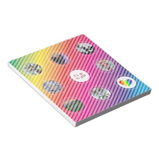 Rainbow Afbeelding Grid Notitieblok (Schuin)