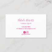 Rainbow Afro Hair Girl Mode Stylist Visitekaartje (Achterkant)