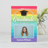 Rainbow Afstuderen Foto 2023 LGBTQ Afstuderen Aankondiging (Staand voorkant)