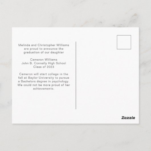 Rainbow Afstuderen foto Chic LGBTQ Afstuderen Briefkaart (Achterkant)