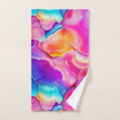 Rainbow Agate Colorful Abstract Geode Design Bad Handdoek (Handdoek)