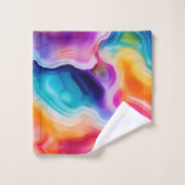 Rainbow Agate Colorful Abstract Geode Design Bad Handdoek (Wasdoekje)
