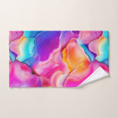 Rainbow Agate Colorful Abstract Geode Design Bad Handdoek (Handdoek)