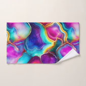 Rainbow Agate Colorful Abstract Geode Design Bad Handdoek (Handdoek)