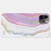 *~* Rainbow Agate Gold Glitter Pastel Roze Case-Mate iPhone Case (Achterkant (horizontaal))
