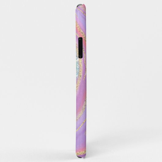 *~* Rainbow Agate Gold Glitter Pastel Roze Case-Mate iPhone Case (Achterkant/rechts)