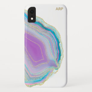 *~* Rainbow Agate Gold Glitter Pastel White Case-Mate iPhone Case